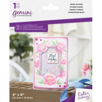 Gemini Cut & Emboss Folder - Floral Frame Peony Blooms